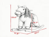 Kids Rocking Horse with Realistic Sounds, Baby Rocker for Boys & Girls with Anti-Tip Limiters 22215133