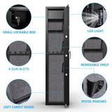 ZNTS Large Capacity Quick Access Fingerprint Gun,4-5 Gun Biometric Metal Rifle Gun Security Cabinet W1779P171553