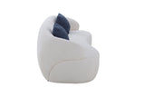 Mid Century Modern Curved Sofa, 3 Seat Cloud couch Boucle sofa Fabric Couch for Living Room, W87642013