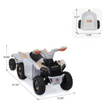 6V Kids Electric ATV, Toddler Ride on Car with Trailer, Music, Bluetooth Power Display for Boys W2181P160385