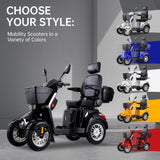 ZNTS XL3D4L Electric Mobility Recreational Travel Scooter for Adults,Mobility Scooters for Seniors, 4 W2153P192720