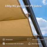 Outdoor Retractable Pergola with Weather-Resistant Sun Shade Canopy, Aluminum Pergola Gazebo for W1859110170