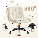 Homw Office Desk Chair with Wheels, Armless Desk Chair with Lumbar Support, Adjustable Height 360&deg T3593P337992