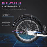 Youth Scooter with Adjustable Handlebars and plastic basket 16" Inflatable Rubber Tires -Pink 28314519