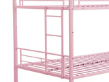 METAL BUNK BED PINK Twin Over Twin W311P201415
