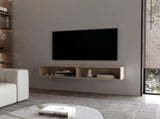 White Oak 2-Shelf Central Floating Media Rack B062P230641