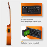 4 String Acoustic Bass Guitar, Full Size Bass Guitar Kit with Portable Guitar Bag, Premium Cable, 08351577