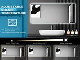 36" x 28" LED Bathroom Mirror Bright Backlight, 5 Mins Defog, Full HD Reflected Wall Mounted Vanity T3177P284021