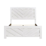 Contemporary White Finish Queen Size Panel Bed Wooden Bedroom Furniture 1pc, Bed in a Box B011P250483