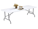 6FT Folding Picnic Table for Outdoor, Portable Fold-in-Half Plastic Dining Picnic Party Table with 22162966