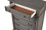 Grace Traditional Style 5-Drawer Chest Made with wood in Rustic Gray B00978932
