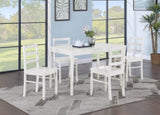 ZNTS Lavinia 45" 5-Piece White Dining Set B061P160003