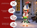 2.5D Stacked Penguins Lighted Christmas Decor 4ft, 63 Warm White LED Animal Dcor, US Plug 5V 6W 48854900
