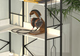 5 Tier Bookshelf, Industrial Style Corner Bookshelf, Thickened iron frame and thickened laminate W3062P289212