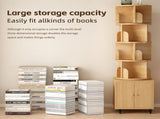 Rotating Bookshelf, 360 Degree Display 5 Tier Corner Bookshelf with Drawer for Small Space, Floor W2641P375499