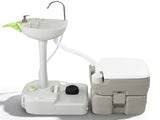 5 Gallon Upgrade Portable RV Toilet with Matching White Lid Ring Waste Holding 83678681