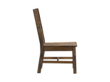 Classic Transitional Design Dining Chairs Set of 2 Solid Rubber Wood Dining Furniture Burnished B011P262313