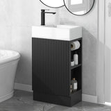 18.6" Bathroom Vanity with Sink, Bathroom Vanity Cabinet with Two-tier Shelf, Left or Right N725P212181B