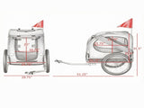 Blue/Gray Dog Bike Trailer 3 Access Doors, Large Off-Road Wheels & Ventilated Mesh Screen Pet 91165535