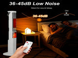 Fast Heating Oscillating Space Heater - 120&deg Wide Angle 30% Faster Warmth, 3D Flame, 5 Timer & 74413816
