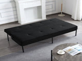 69.88 Inch Convertible Futon Sofa Bed, Multi-Functional Foldable Sofa with Polyester Upholstery, B347P506089
