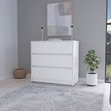 Avra 3 Drawer Dresser, Manufactured Wood Top and Front Chest of Drawers B128P148661