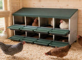 8 Comparment Chicken Nesting Box, No Stand wtn Sot Egg Pads. 0.8mm Top Cover & 0.6mm Galvanzed Steel W5251P556802