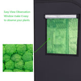 ZNTS LY-90*90*180cm Home Use Dismountable Hydroponic Plant Growing Tent with Window Green & Black 02065658