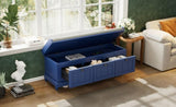 TREXM Classic Storage Bench with Cushioned Seat and Three Drawers for Entryway and Living Room N715P207812M