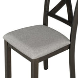 6-Piece Kitchen Dining Table Set Wooden Rectangular Dining Table, 4 Fabric Chairs and Bench Family 82897047