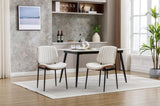 Dining Chairs Set of 2 Mid Century Modern Retro Faux Leather Chair with Bentwood Upholstered Seat W1622123546