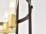6-Light Metal Lantern Tiered Pendant Hanging Light Fixtures, Industrial Farmhouse Adjustable Height W5008P464267