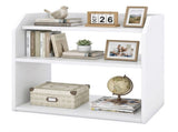 3-Tier Desktop Storage Shelf, Raised Guardrail Anti-Fall Tabletop Organizer for Home Office 56877788