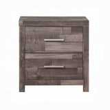 ZNTS Dark Oak 2-Drawer Nightstand B062P209406