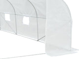 Outdoor Walk-In Tunnel Greenhouse Hot House with Roll-up Windows, Zippered Door, PE Cover 11.5' x 69849506