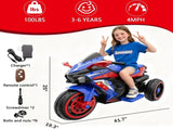 12V Electric Motorcycles for Kids, Motorcycle Ride on Toy with Remote Control for 3-6 Years Old 74029345