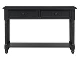 Console Table Traditional Design with Two Drawers and Bottom Shelf --Self-pick up is not 41186095