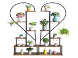 2pcs 6 Layers Half Heart Iron Wood Suitable For Garden Balcony Patio Lawn Home Decoration Plant 76987031