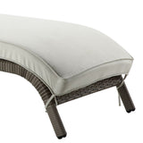 Salena Beige Fabric & Gray Finish Patio Sun Lounge B2726P265738