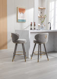 COOLMORE Counter Height Bar Stools Set 2 for Kitchen Counter Solid Wood Legs with a fixed height W1539111151