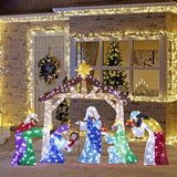5FT Lighted 2D Nativity Scene Outdoor Christmas Decorations, with 400 Warm White LED Lights and 17776347