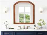 20"x 30" Rounded Corner Mirror, Solid Wood Frame Decorative Mirror for Bedroom Bathroom Living Room 23187837