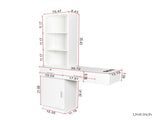 White modern simple hair desk, multi-layer storage, large storage space W33163006