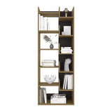 Clover 67" Tall Free standing 6-Tier Bookcase Storage Cabinet, Home Office, Living room, Bookshelf B070P286452