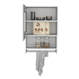 Balboa Wall Cabinet, Towel Bar, 1 Door White B200P242416