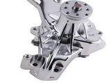 Long Water Pump& 2 / 3 Groove Crankshaft Pulley Kit fit for SBC Chevy 305 350 Chrome 16994901