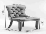 A&A Furniture,Nikki Collection Modern, High-end Tufted Solid Wood Contemporary PU and Velvet W1143P357046