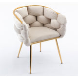 Luxury modern simple leisure velvet single sofa chair bedroom lazy person household dresser stool W117067862