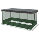 Green Raised Garden Bed with Crop Cage and Shade Cloth 90.5" W x 43.25" D x 43.25" H 89139716
