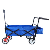 ZNTS folding wagon Collapsible Outdoor Utility Wagon, Heavy Duty Folding Garden Portable Hand Cart, Drink W22747803